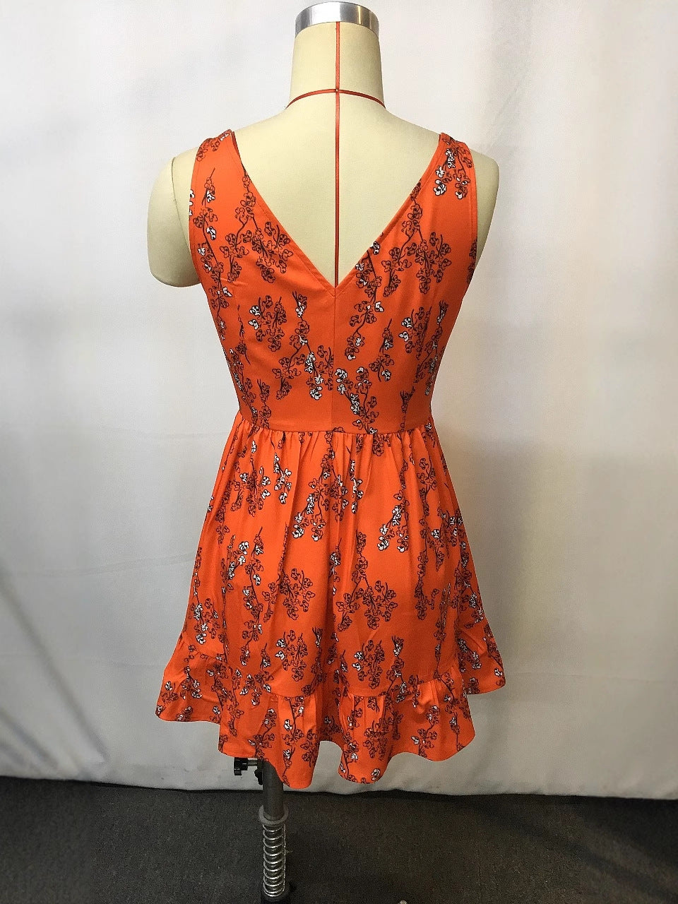 Retro Floral Print Casual A-Line Dress
