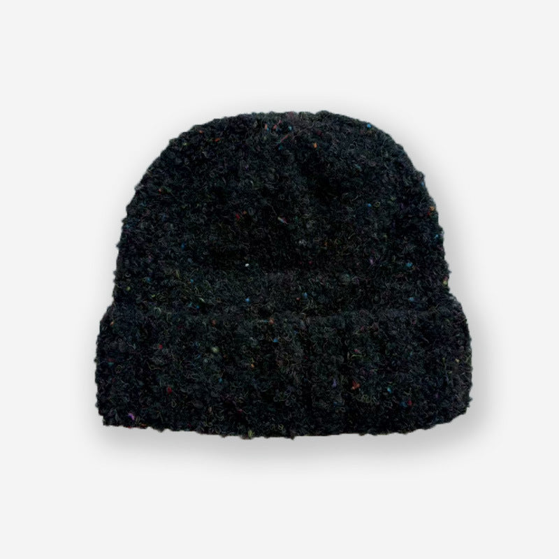 Wool Blend Colorful Dots Knit Beanie for Women