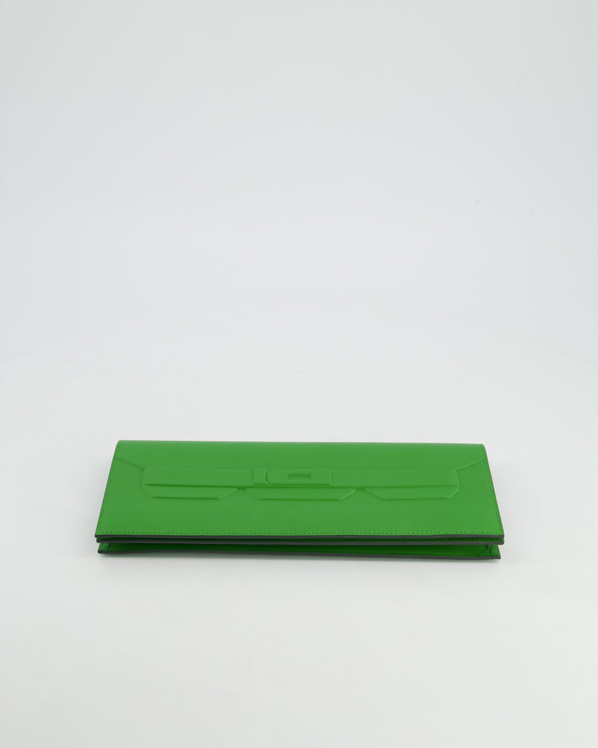Hermès Birkin Cut Shadow Bag In Vert Yucca Swift Leather