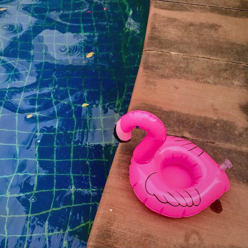 Flamingos Inflatable Floating Drink Holder Swimming Toy