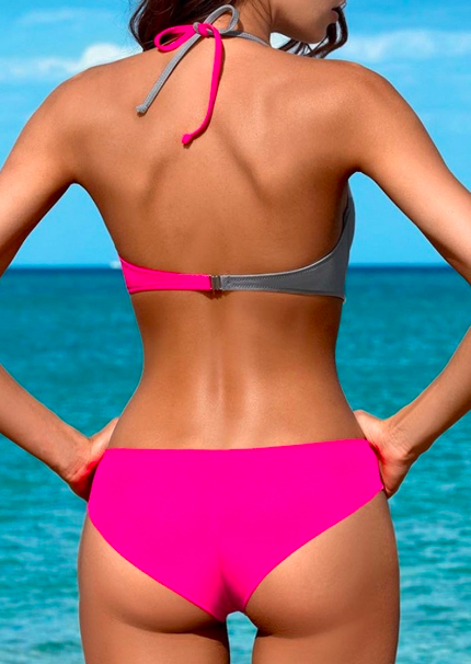 7 Colors Plus Size 3Xl Halter Bikini Set Sexy Low Waist Bikini Set Swimwear Halter Top Beachwear