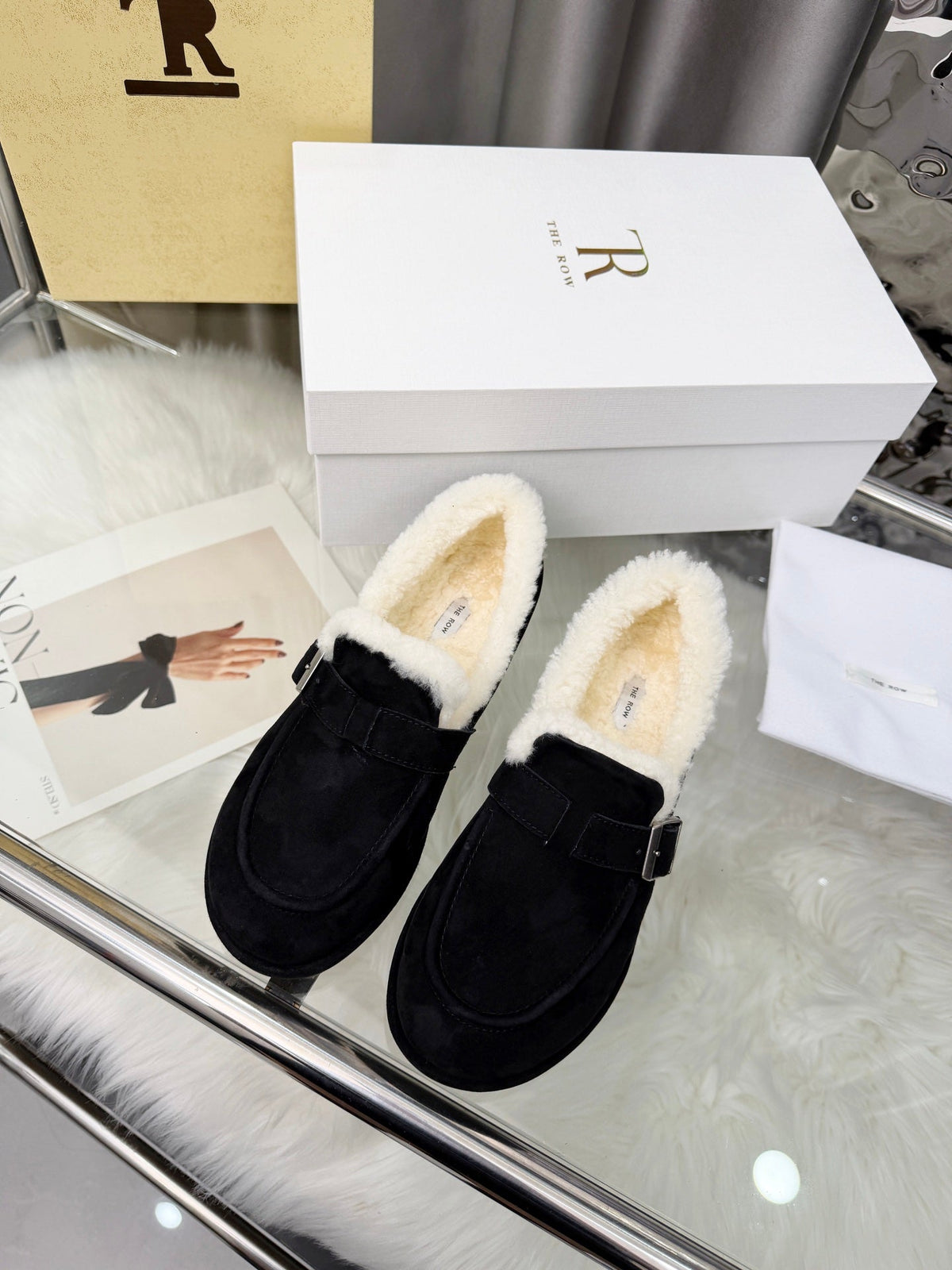 The Row 2025 Loafers Black Wool 576841