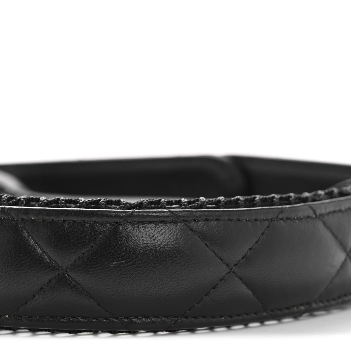 Mesh Shiny Lambskin Pouch Hobo Black
