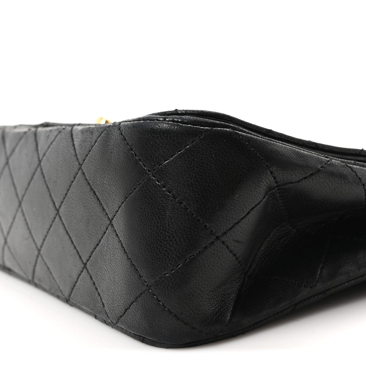 Lambskin Quilted Small Single Flap Black
