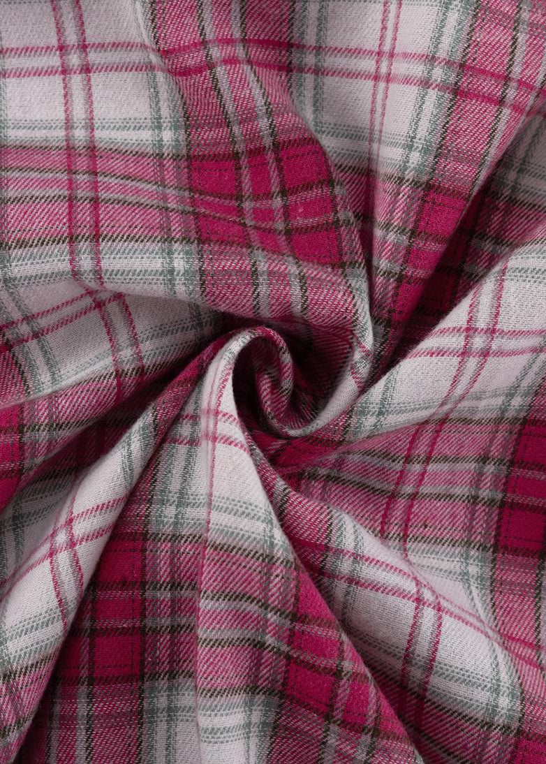 Oversized Pink Plaid Shirt Cotton Blend Soft Fabric