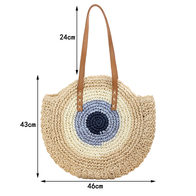 Crochet Market Bag Round Shoulder Bag