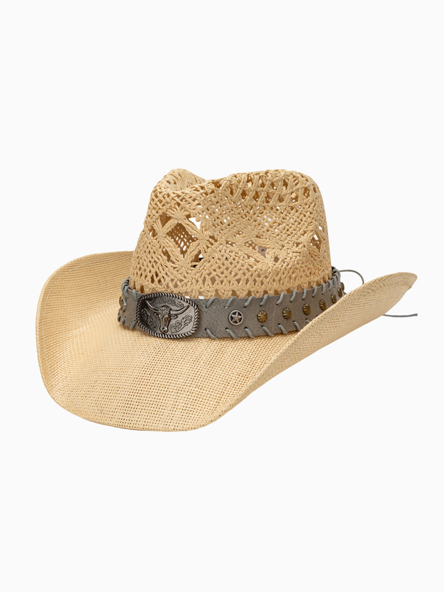 Mariella Retro Straw Western Cowboy Hat