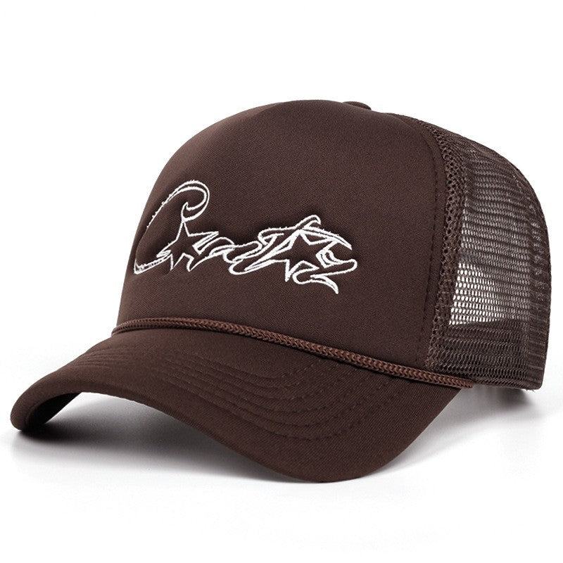 Matching Couple Embroidered Mesh Baseball Cap Breathable Sun Hat