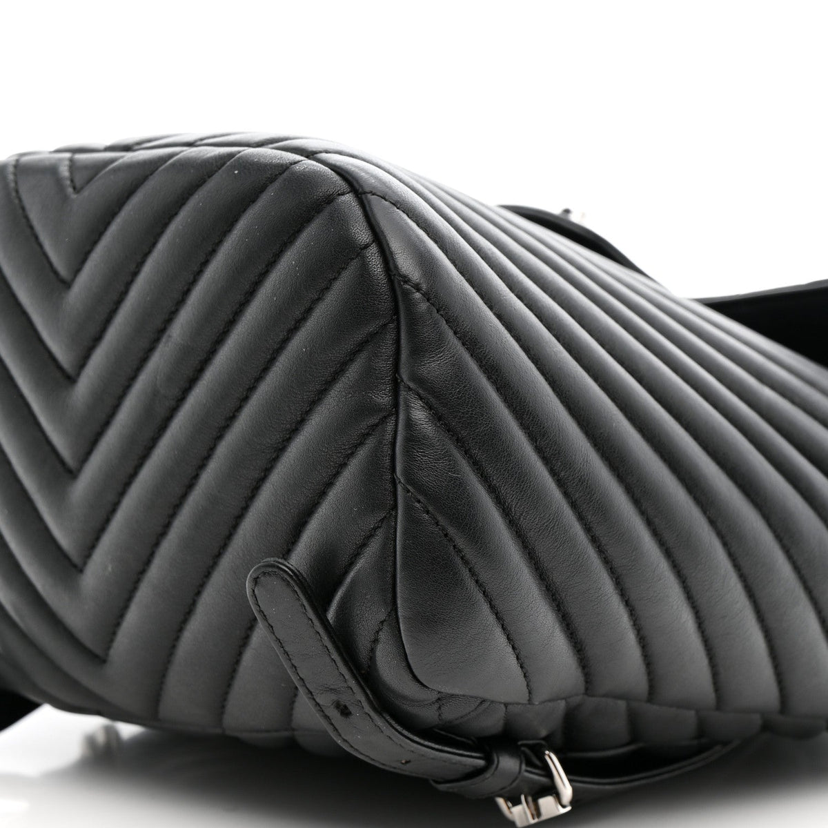 Calfskin Chevron Quilted Small Urban Spirit Backpack Black