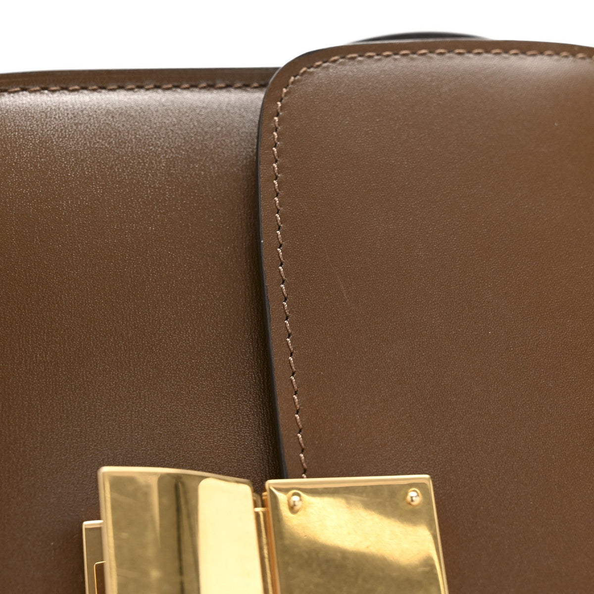 Smooth Calfskin Small Classic Box Flap Bag Camel