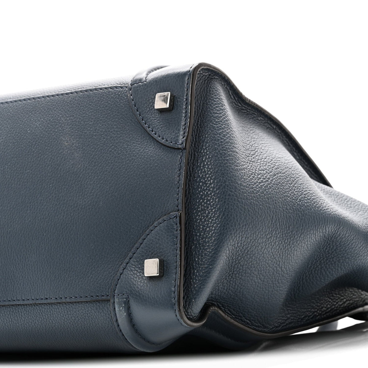 Drummed Calfskin Mini Luggage Slate