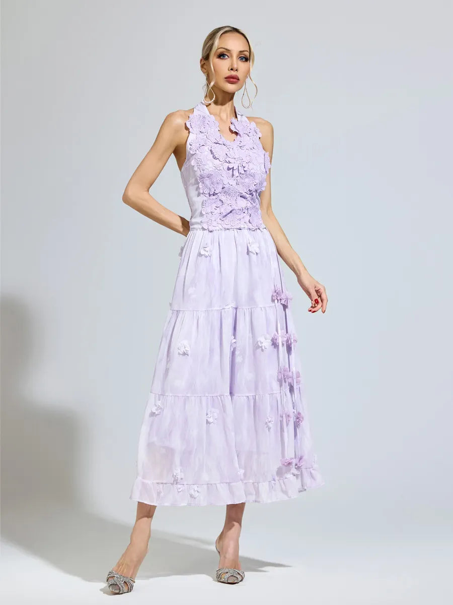 Talia Purple Lace Two-Piece Set