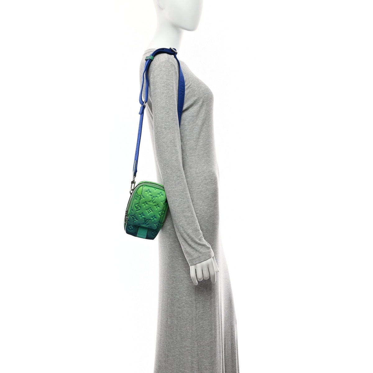 Taurillon Illusion Double Phone Case Bleu Vert