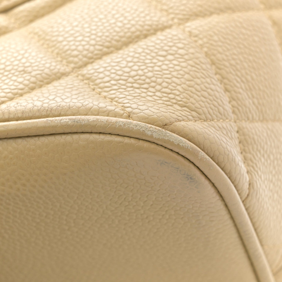 Caviar Quilted Medallion Tote Beige