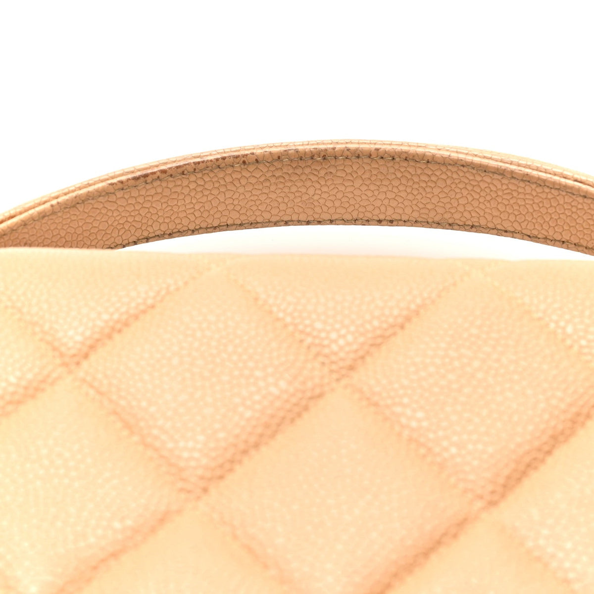 Caviar Quilted Briefcase Laptop Bag Beige