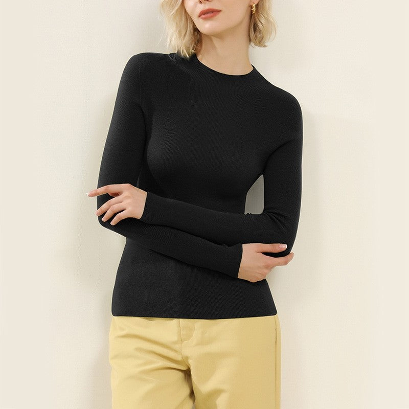 Cloudy Sheep Color Block Slim Fit Knitted Sweater