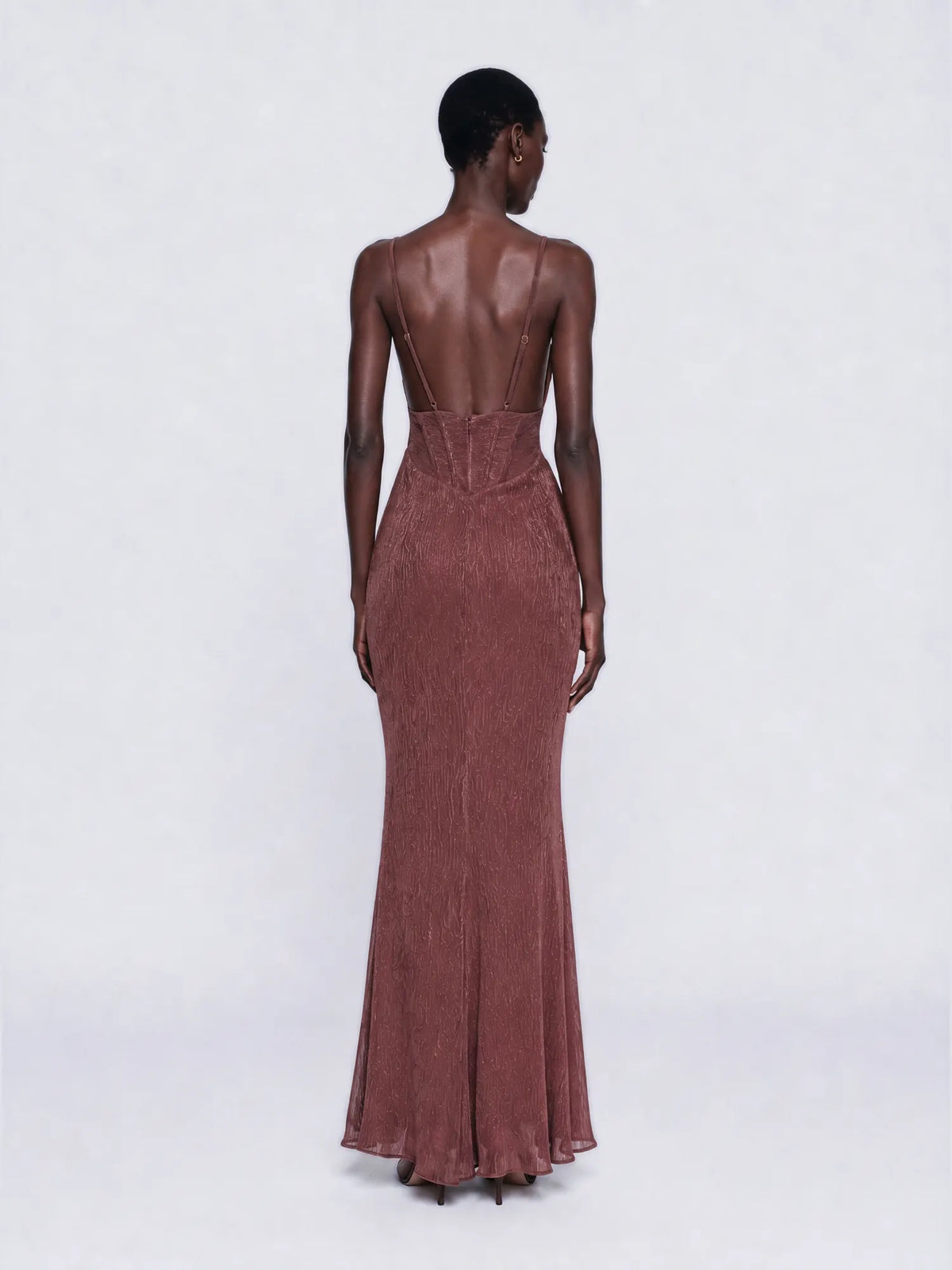 Avalynn Waist-Cinching Boned Maxi Dress