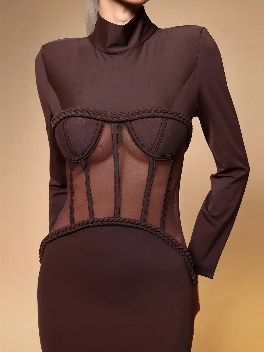 Liora Maxi Dress In Brown