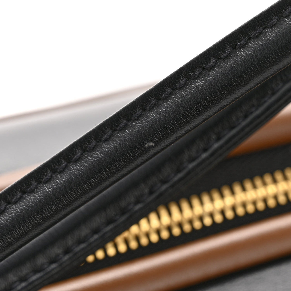 Soft Calfskin Swing Shoulder Bag Black Hazelnut