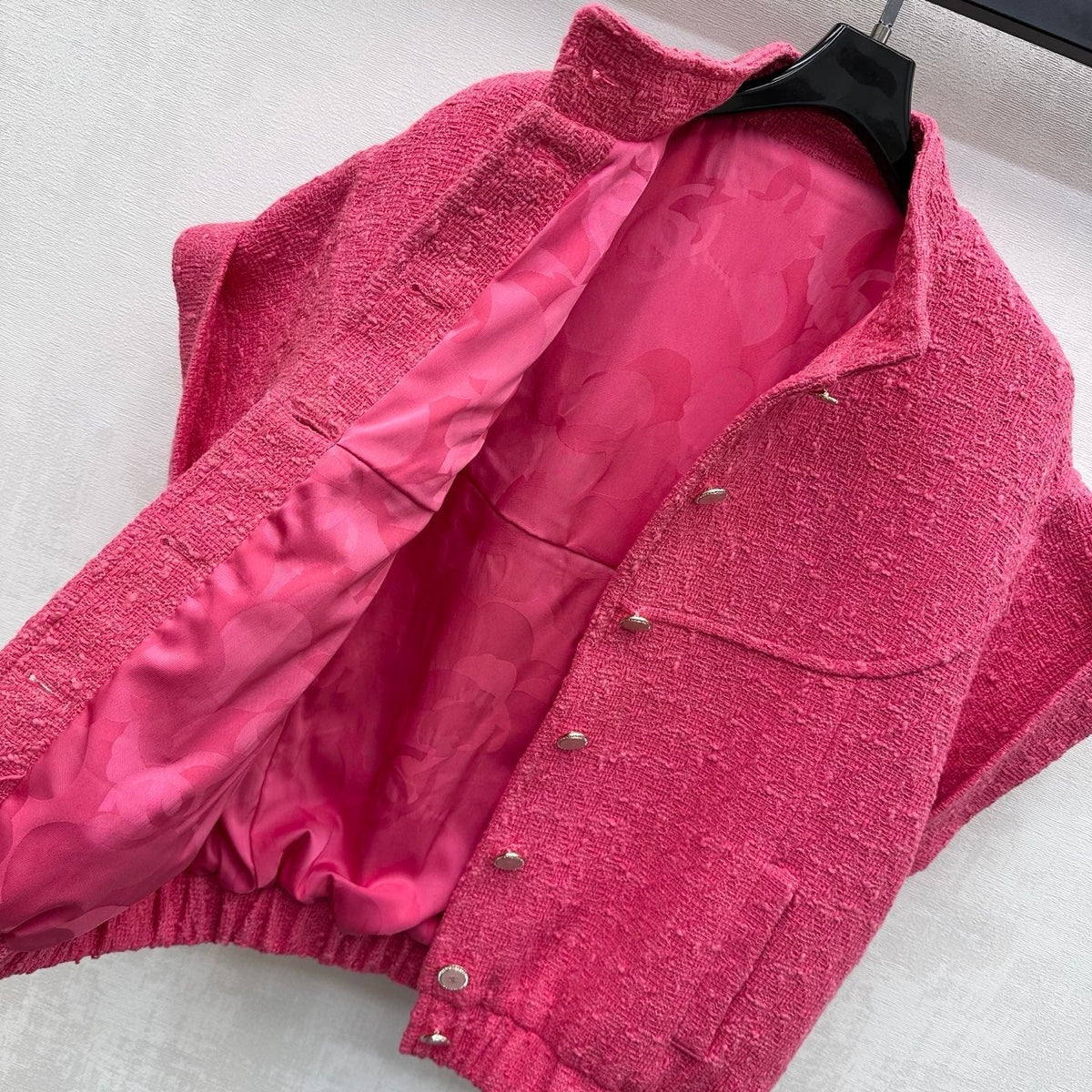 CC Jacket Short-sleeved Fuchsia Pink Cotton 350253