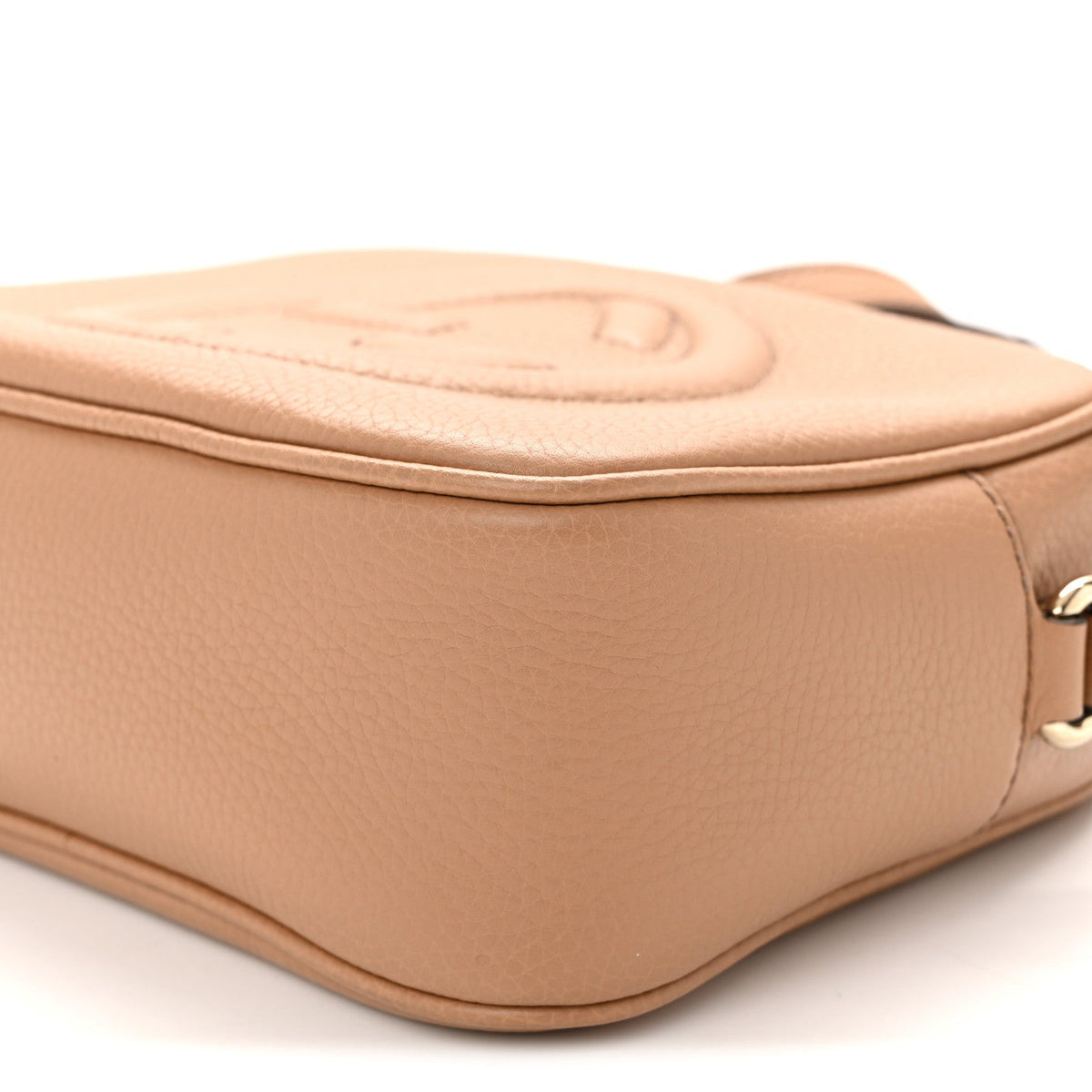 Pebbled Calfskin Small Soho Disco Bag Camelia
