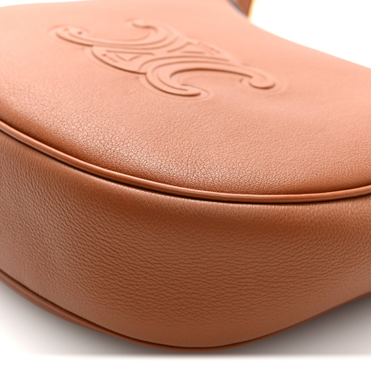 Supple Calfskin Small Triomphe Heloise Shoulder Bag Tan