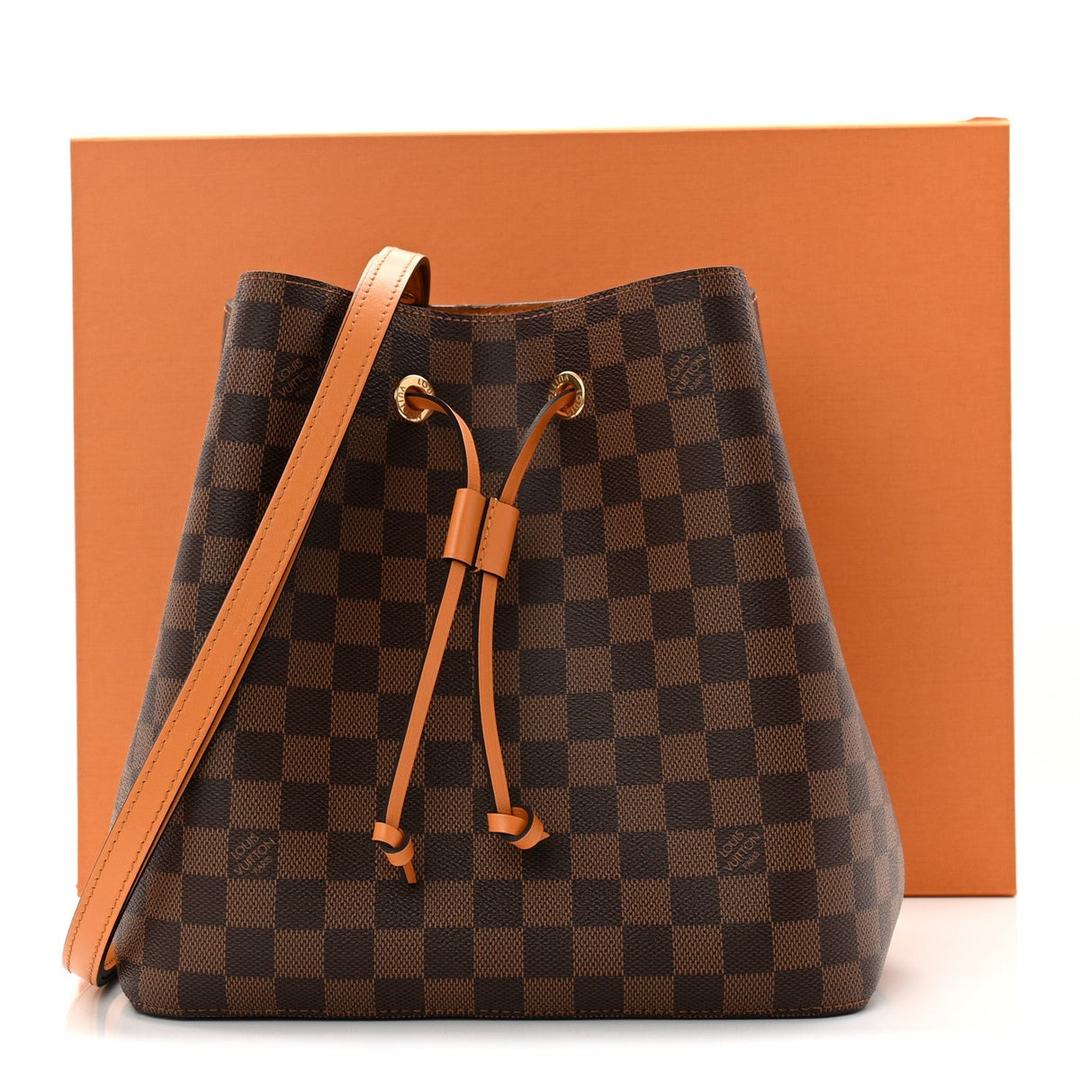 Damier Ebene Neonoe MM Safran