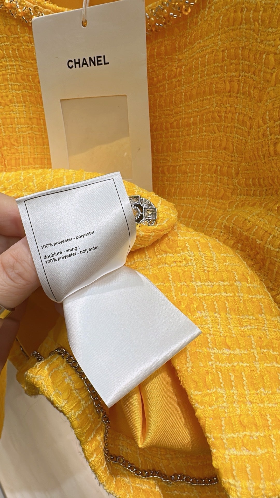 CHANEL JACKET YELLOW IN TWEED