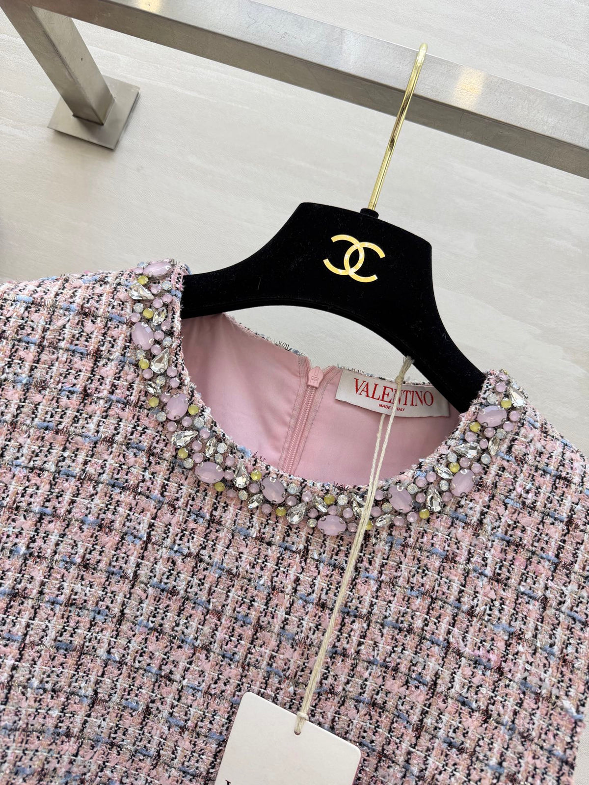 Valen 26s Dress Pink Tweed 344746