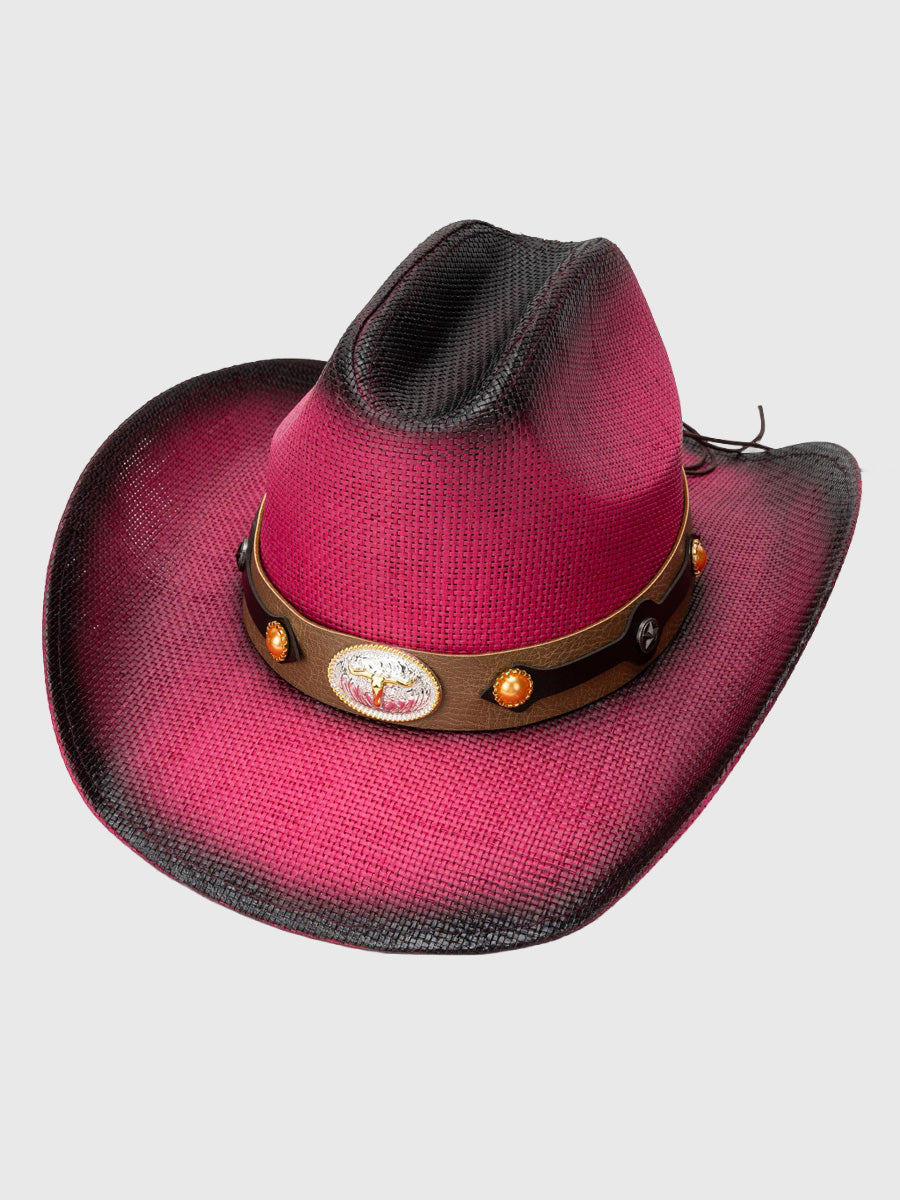 Luciana Retro Straw Western Cowboy Hat