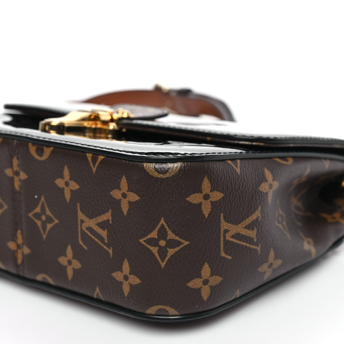 Patent Calfskin Monogram Cherrywood BB Black