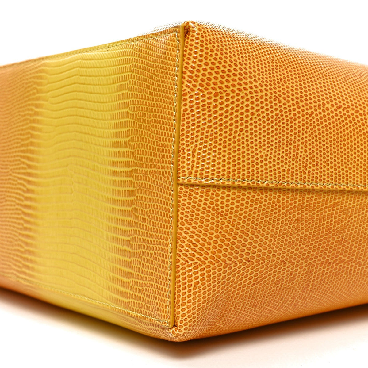 Calfskin Lizard Embossed Medium London Tote Marigold