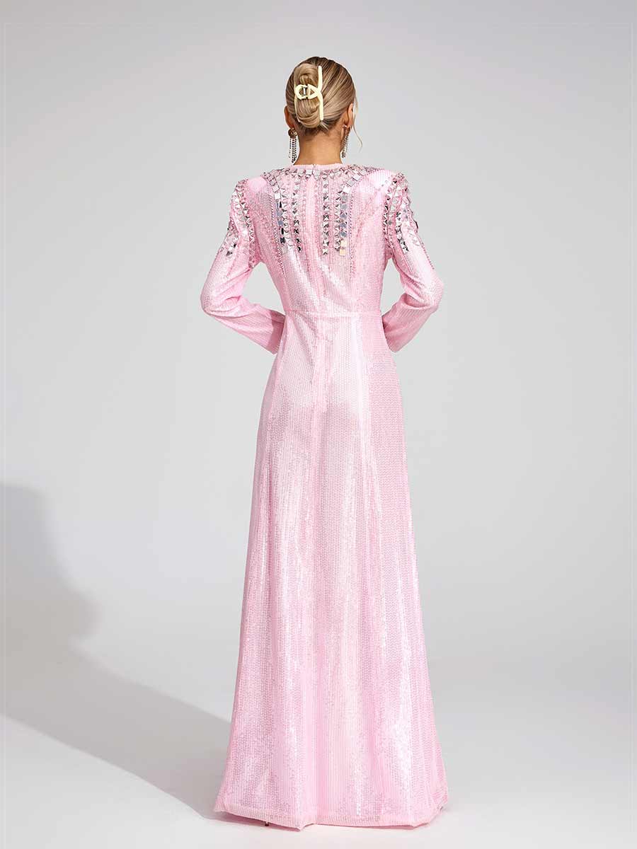 Amira Diamond Sequined Maxi Dress