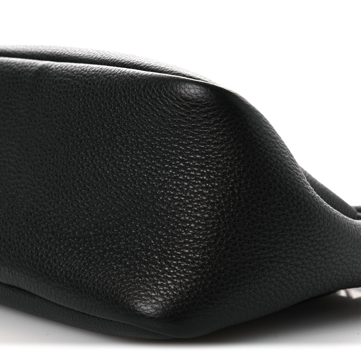 Vitello Daino Soft Mini Zippered Top Handle Bag Black