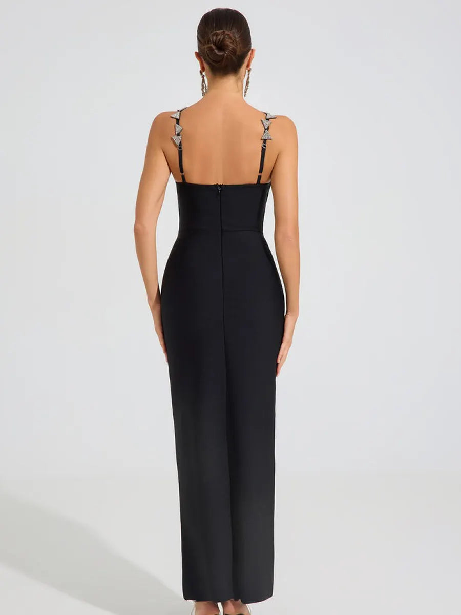 Charlotte Geometric Embellished Maxi Dress