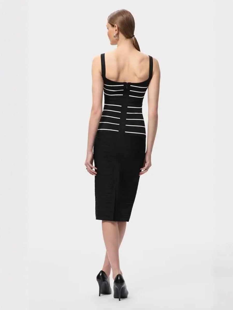 Juliana Sleeveless Bandage Midi Dress