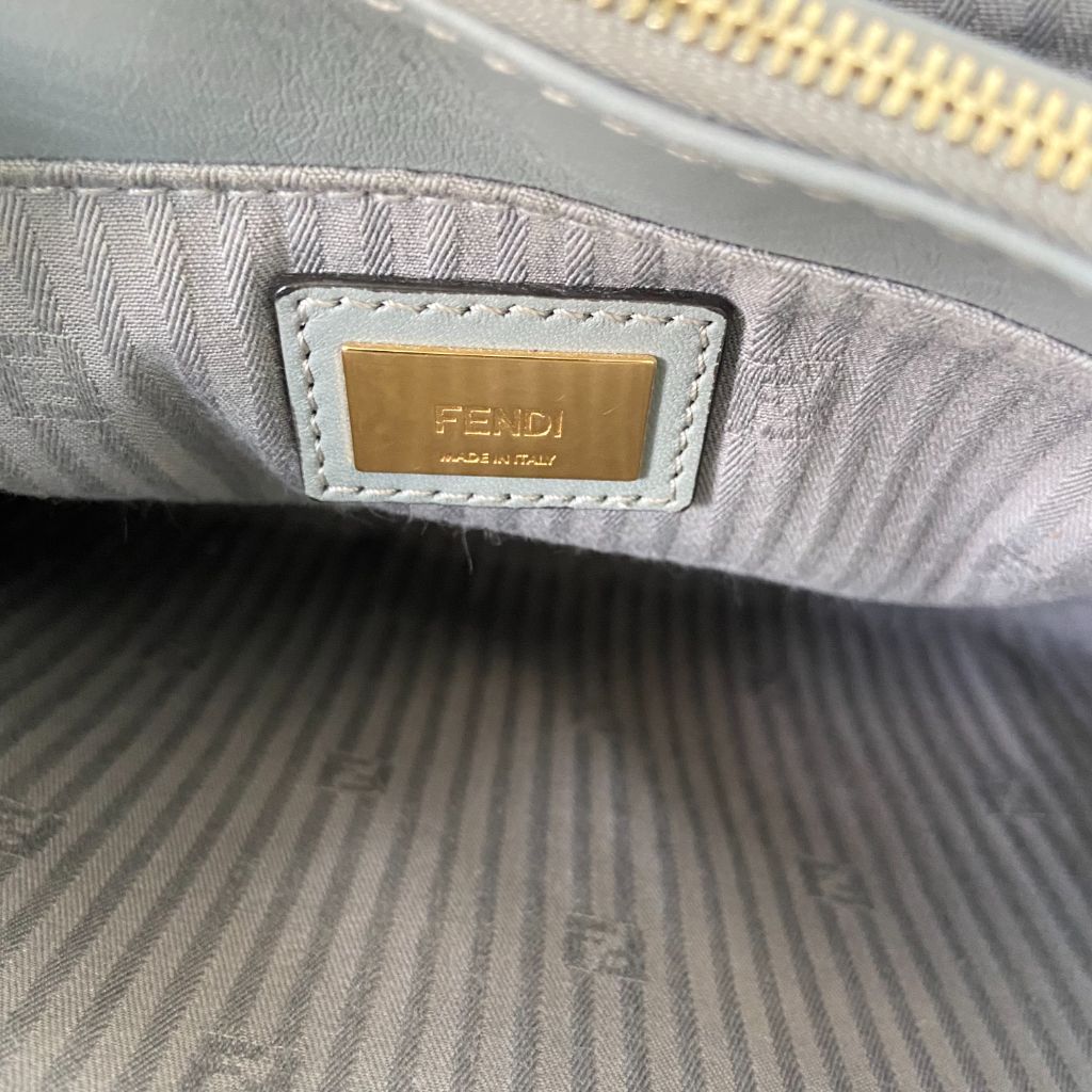 Fendi Grey Leather Small 2Jours Tote