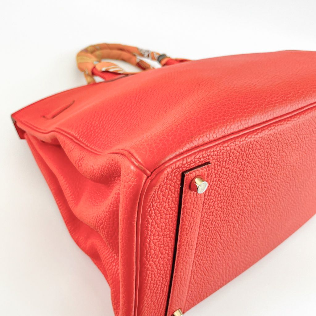 Hermès Orange Togo Leather with Gold Hardware Birkin 40 Bag