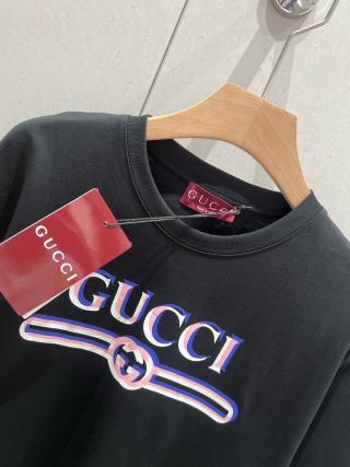 Gucci 25 Print Round Neck Short-sleeved T-shirt Cotton 209549