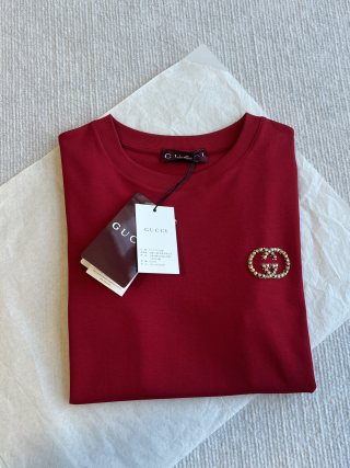 Gucci 25 Logo Short-sleeved Top Cotton