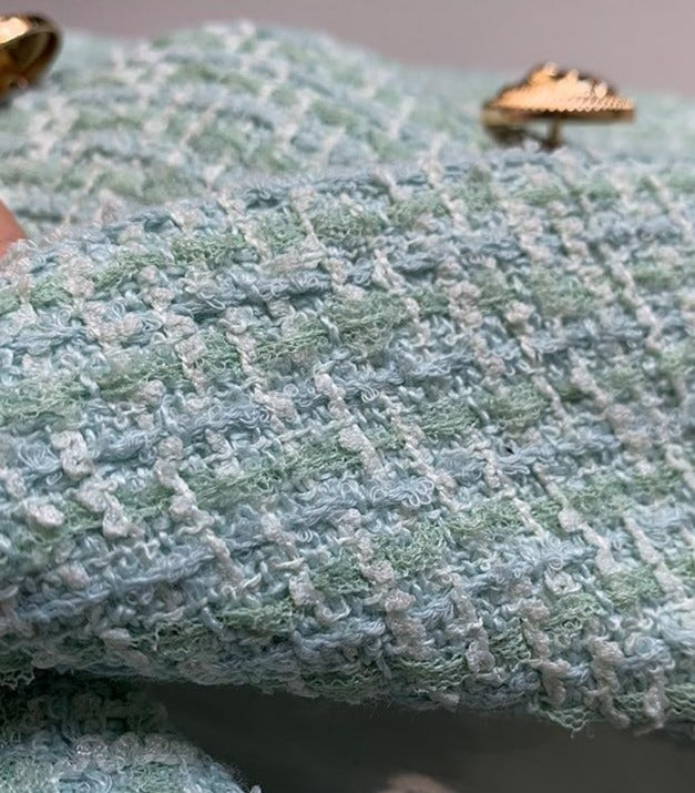 Sandra Mint Tweed Blazer