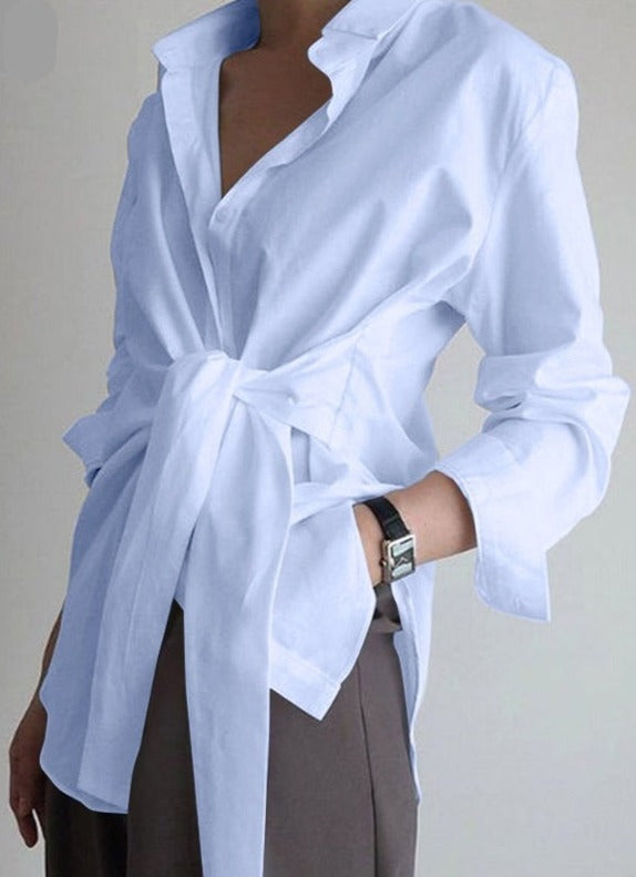 Zanze Self-Tie Shirt /Plus Size/