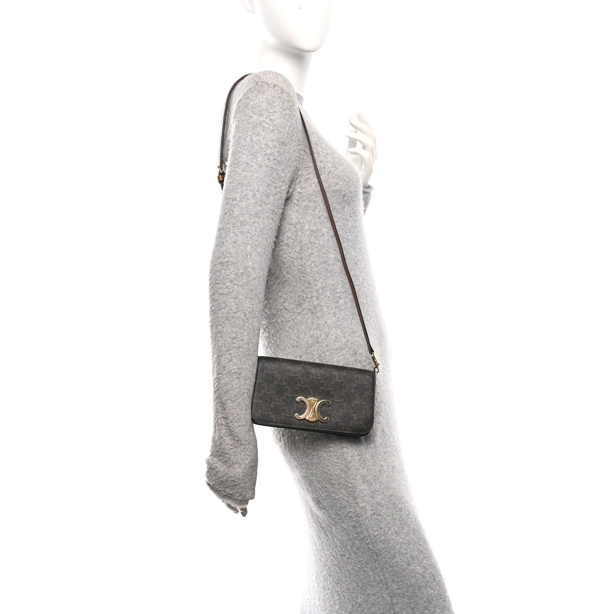 Triomphe Canvas Multipochette Tan