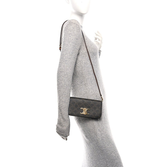Triomphe Canvas Multipochette Tan