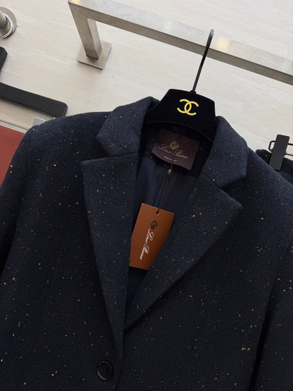 LP Blend Suit Set Dark Blue Spotted Wool 346557