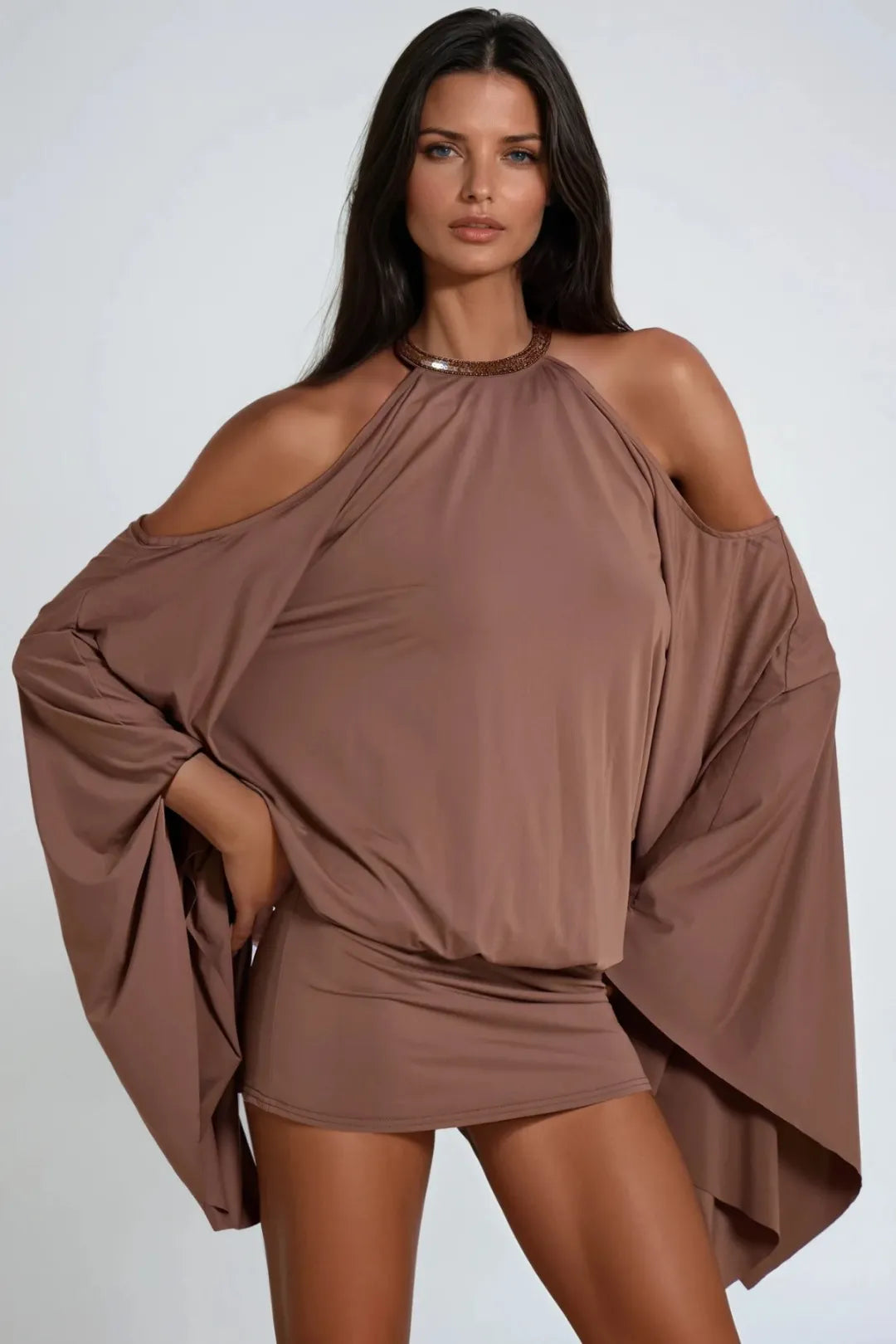Drika Backless Chain Sequin Mini Dress
