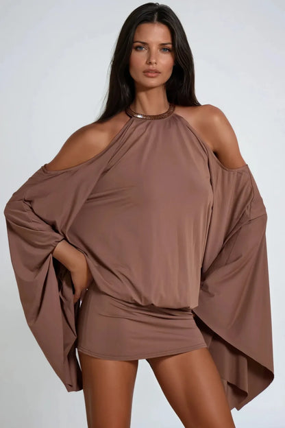Drika Backless Chain Sequin Mini Dress