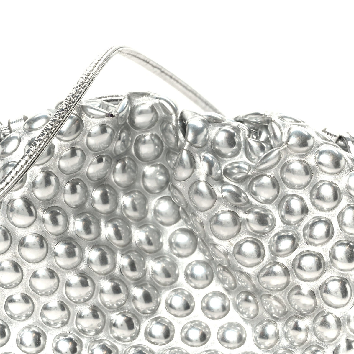 Metallic Fabric Bubble Wrap The Mini Pouch Silver