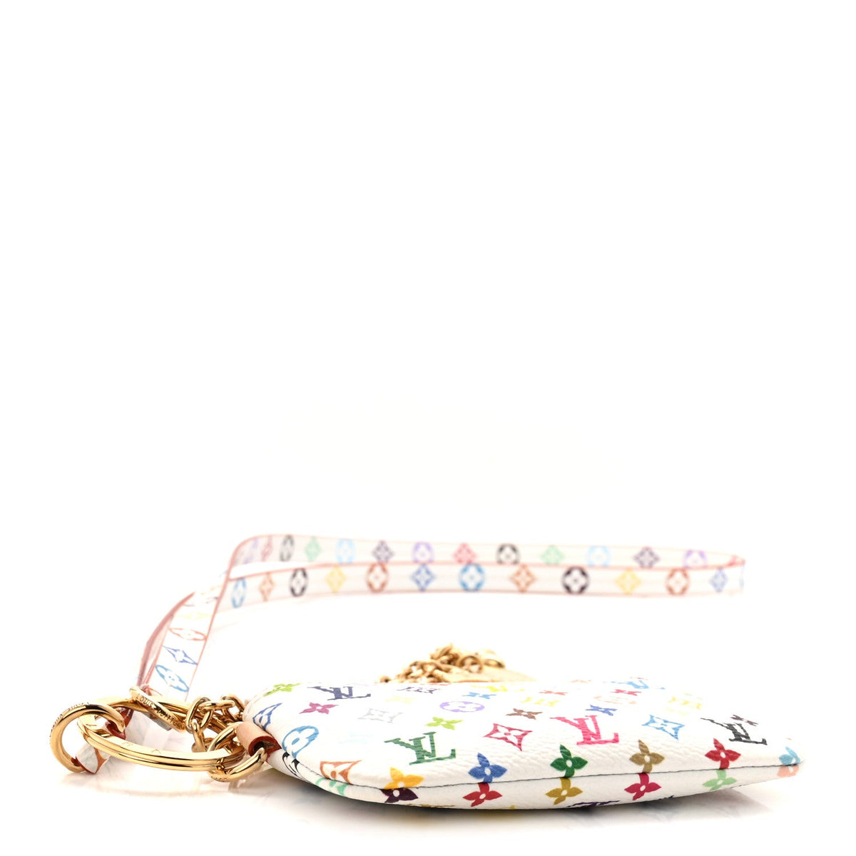 LV X TM Monogram Multicolor Phone Holder White