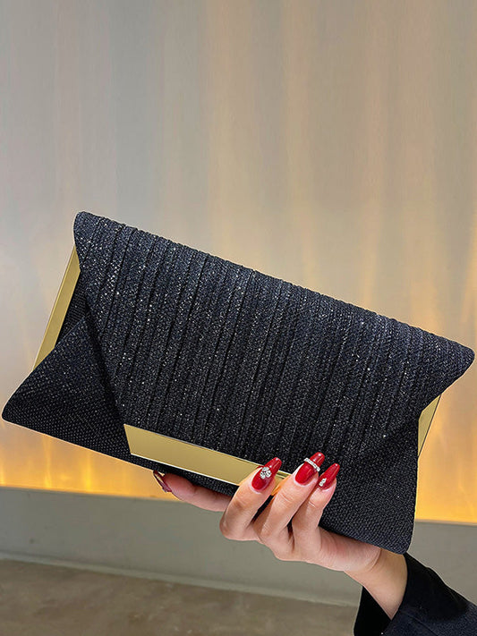 Chains Contrast Color Sequined Split-Joint Evening Bags&Clutches